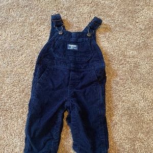 Oshkosh B’gosh blue corduroy overalls size 6 months